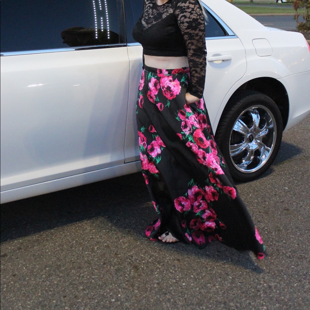Two piece prom dress